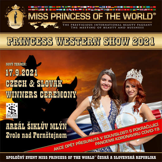 OFICIÁLNÍ INFORMACE  KE ZMĚNĚ TERMÍNU AKCE PRINCESS WESTERN SHOW