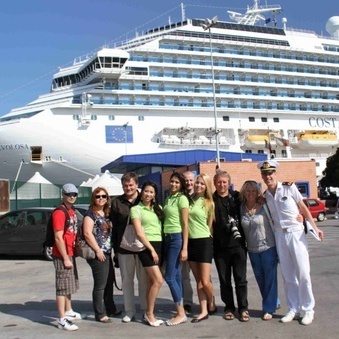 Miss Princess in Italian town Bari, the first stop